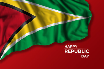 Guyana Republic day greetings card