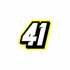 Racing number 41 logo design inspiration