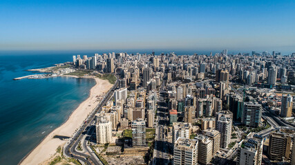 Fototapeta premium aerial view to Beirut city