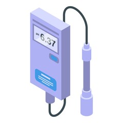 Ph meter analysis icon isometric vector. Water test