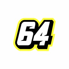 Racing number 64 logo design inspiration