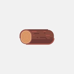Wood vector illustration, firewood flat icon