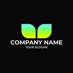 leaf gradient logo perfect for company of farm