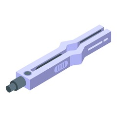 Hair iron icon isometric vector. Device straightener