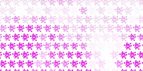 Light Purple, Pink vector texture with disease symbols.