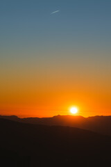 sunset in the mountains