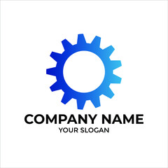 gradient gear logo perfect for industrial company logo