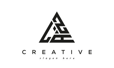 LZA creative tringle three letters logo design - obrazy, fototapety, plakaty