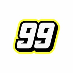 Racing number 99 logo design inspiration