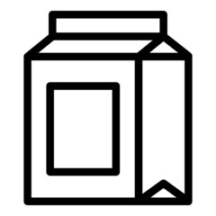 Food pack icon outline vector. Snack bag