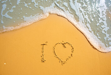 Heart drawn in the sand