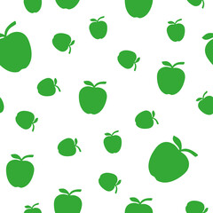Seamless background or pattern of apples. Print for clothes. Packaging templates