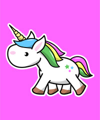 unicorn pastel color cute cartoon