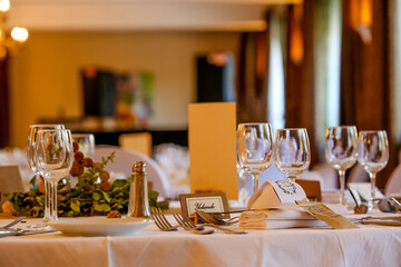 table dressée