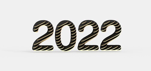 Typography design of 2022 with welcome 2022 concept design.