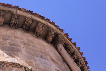 Cantabria, Collegiate church of San Pedro de Cervatos, architectural elements 
which include erotic...