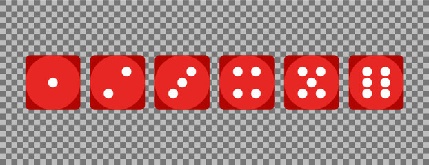 Red dices / røde terninger, Vector