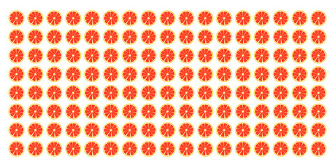 Grapefruit slice pattern, Vector