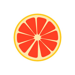 Grapefruit slice, Vector