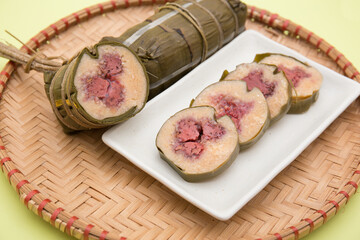 Vietnamese food for Tet holiday in spring, it is traditional food on lunar new year:  pickled small leeks, carrot