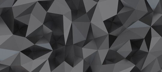 Close up detail of abstract modern metallic triangular wall pattern. Silver triangle geometric art wallpaper.