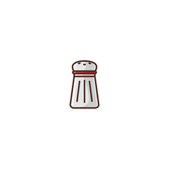 Illustration of Salt Shaker Filled Color Icon - Fast Food Icon Set Vector Illustration Design.