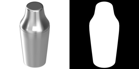 3D rendering illustration of a french shaker