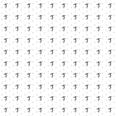 Square seamless background pattern from geometric shapes are different sizes and opacity. The pattern is evenly filled with big black handball symbols. Vector illustration on white background