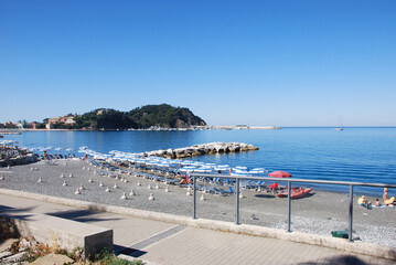 La città di Sestri Levante in Liguria, Italia.