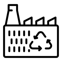 Trash box icon outline vector. Waste bin