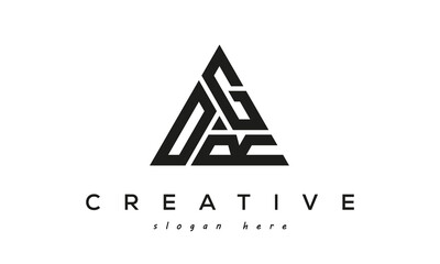 OGR creative tringle three letters logo design	 - obrazy, fototapety, plakaty