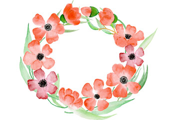 watercolor bouquets of flowers peonies poppies for valentine's day greeting cards invitations for design works