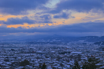 clouds over the city