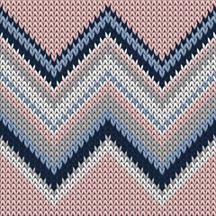 Handicraft zig zal lines knitting texture - obrazy, fototapety, plakaty