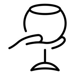 New glass vine icon outline vector. Bottle party