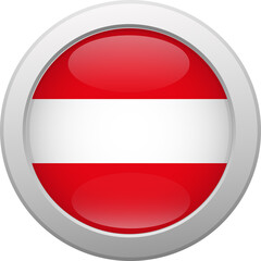 Flag of Austria in a circle, national colors. Vector illustration