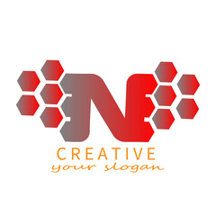 Fototapeta premium illustration design logo and icon with basic concept from alphabet