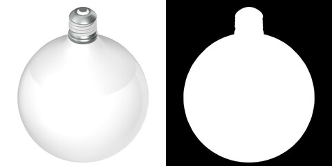 3D rendering illustration of a g95 led globe light bulb