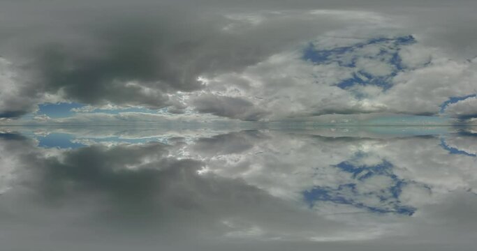 sky 360 equirectangular hdr spherical mirror, panoramic clouds environment map landscape projection. High quality 4k footage