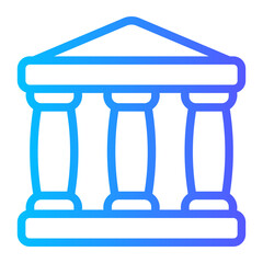 courthouse gradient icon