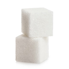 Sugar cubes, isolated on white background