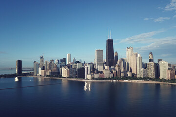 Fototapeta na wymiar view of downtown Chicago