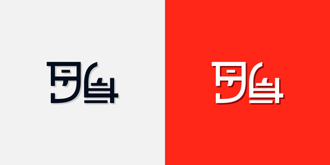 Chinese style initial letters DU logo. It will be used for Personal Chinese brand or other company - obrazy, fototapety, plakaty