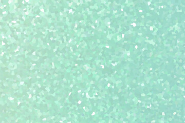 Delicate, soft, blurred mosaic crystal geometric shape texture background gradient pastel green mint turquoise white color.