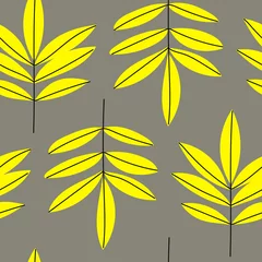  abstracte bladeren en bloemen, naadloos patroon voor ontwerp, briefpapier, textiel, mode. © Анастасия Ярошева