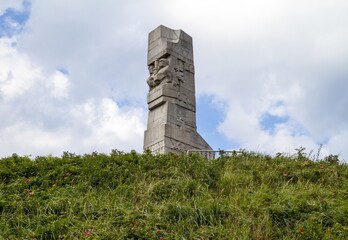 Monument of the Coast Defenders (Pomnik Obrońców Wybrzeża, Gdańsk). World War II memorial commemorating Battle of Westerplatte in Gdansk, Poland. - obrazy, fototapety, plakaty