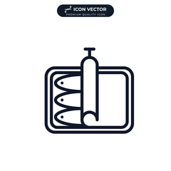 canned fish icon symbol template for graphic and web design collection logo vector illustration