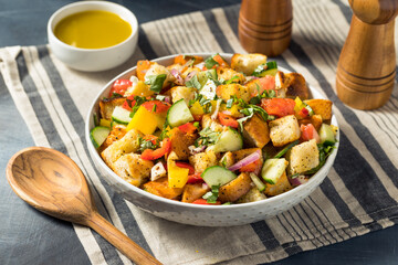 Homemade Italian Panzanella Bread Salad