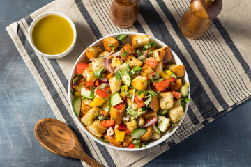 Homemade Italian Panzanella Bread Salad