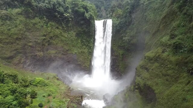 Very famous and dramatic waterfall garut in west java iland